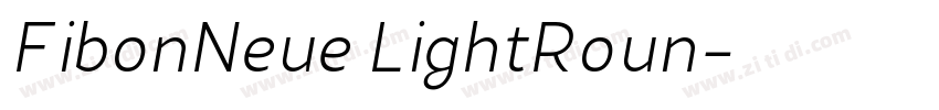FibonNeue LightRoun字体转换